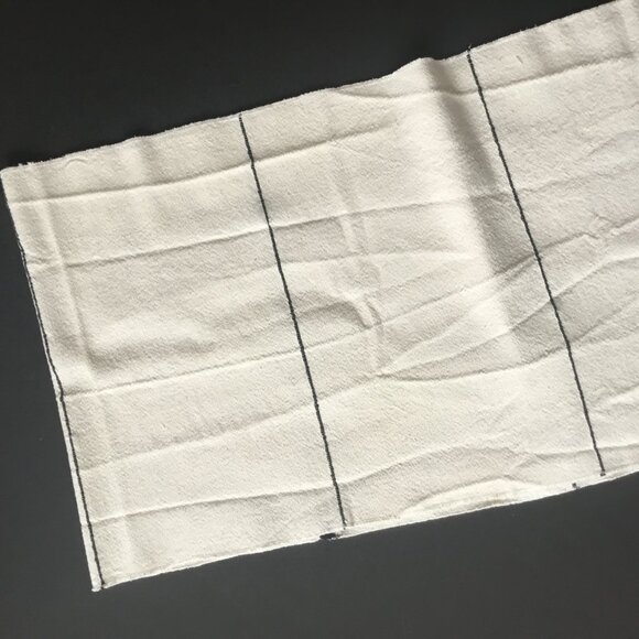 Cream & Black Cotton Woven Table Runner with Fringe - Picture 5 of 9